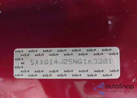 2022 Kia K5 Lxs из США, поврежденный, VIN 5XXG14J25NG163381